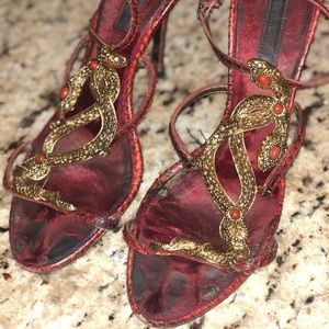 Sexy Roberto Cavalli Snake Heels